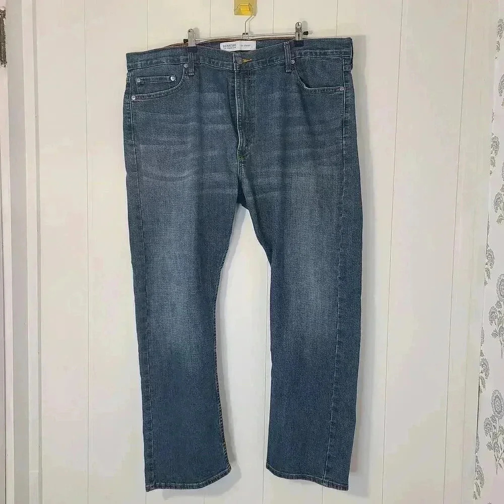 Levis Signature Straight Jeans S51 Casual Medium Wash Size 42/30